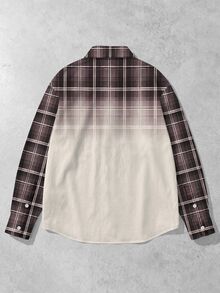 ROMWE MEN Men's Vintage Gothic Angel Thorn Cross Print Long Sleeve Shirt - Multicolor - View 2