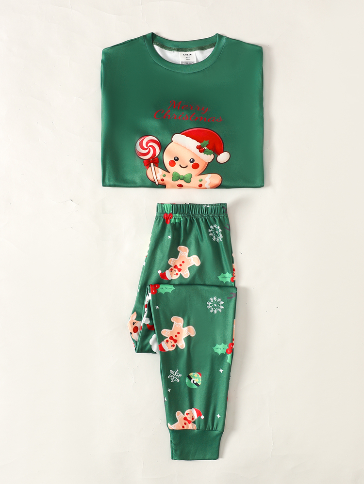SHEIN Tween Girl Tween Girls Tween Girl Autumn Winter Christmas Cute Fashion Versatile Party Long Sleeve Pants Set Daily Snug Fit Home Wear - Multicolor - View 3