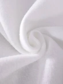 SHEIN Sparklyn Tween女孩休閒街頭風豹紋毛絨帽子，五角星豹紋印花，適合街頭穿搭，黑女孩運動衫 - 白色 - 查看 6