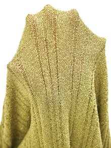 SHEIN Women's Sweater Set Slim Long Fit Textured Knit Lapel Button Top Front Split Button Skirt Elegant Olive Green Women's Set Fall Clothes For Women - Green - View 9