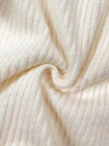 SHEIN 新生兒加厚刷毛紋理布料前開襟可愛熊裝飾柔軟長袖連身睡衣，適合冬季 - 杏色 - 查看 6
