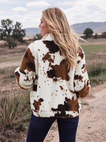 Wildy Sweatshirt Wanita Gaya Barat Kasual BOHO Motif Pengembara Pedesaan Musim Gugur/Dingin Pakaian Dasar Sehari-hari untuk Jalan-jalan dan Berpergian - MultiWarna - View 2