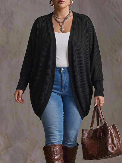 SHEIN CURVE+ Plus Size Women's Elegant Padded Coat With Pockets, Fur Trim, Cinched Waist, Thigh Length, Winter Wear Fall