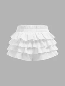 Maija Kids Maija Kids Tween Girls Casual Fashion Solid Color Skirt Shorts - White - View 3
