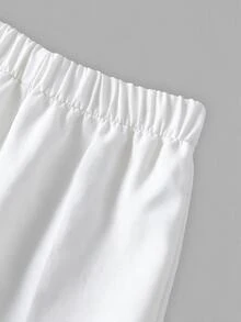 SHEIN 小男孩3件套西裝：卡其色背心、鬆緊腰長褲、領結與長袖襯衫，紳士風，適合春夏/秋冬兒童 - 白色 - 查看 6