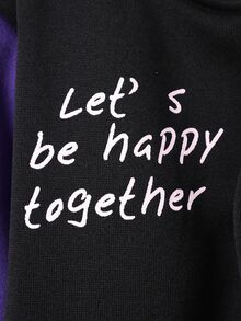 SHEIN Teen Girls Fall Clothes Letter Cartoon Bear Pattern Long Sleeve Casual Streetwear Baseball Jacket, Autumn, Teen Girl Varsity Jacket - Purple - View 8