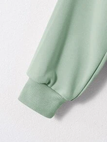 Maija Kids Maija Kids Tween Girls' Sporty And Casual Knit Sweatshirt With Shorts Two-Piece Set - Mint Green - View 6