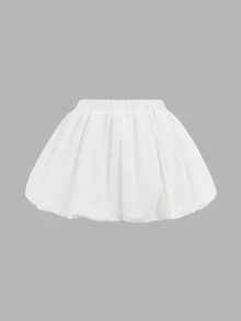 Maija Kids Maija Kids Tween Girl Casual Versatile Fashion Bubble Skirt With Built-In Shorts, Princess Style - White - View 3