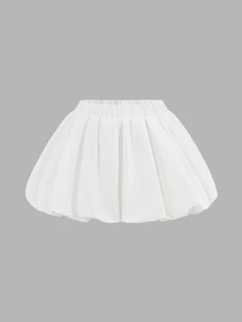 Maija Kids Maija Kids Tween Girl Casual Versatile Fashion Bubble Skirt With Built-In Shorts, Princess Style - White - View 2