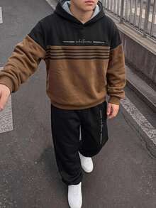Teen Boys Casual Comfortable Long Sleeve Hoodie And Pants - Multicolor - View 1