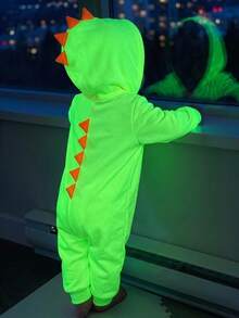 Bubblio Kids Young Boy Casual Cute Glow-In-The-Dark Dinosaur Design Romper Suitable For School, Garden, Beach, Birthday, Fall And Winter - Multicolor - View 1