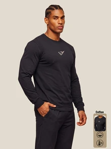 OTTIMOZO Men's Loose Fit Oversized T-Shirt For Spring/Summer Street Style Easter Vacation,Gym,Workout,Skin-Friendly,Comfortable,Brands,Baggy,Running, - Black - View 1