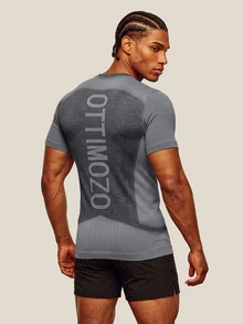 OTTIMOZO Men's Colorblock Casual Daily Wear Sports T-Shirt - Black - View 2