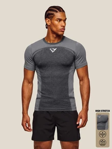 OTTIMOZO Men's Colorblock Casual Daily Wear Sports T-Shirt - Black - View 1