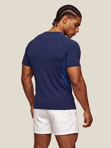 OTTIMOZO Kaos Olahraga Kasual Lengan Pendek Raglan Pria - MultiWarna - View 2