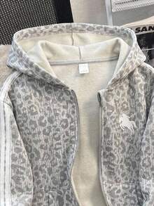 Tween Girl Casual Everyday Versatile Comfortable Leopard Print Sweatshirt - Multicolor - View 4