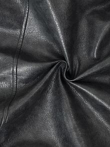 Radiana Women's Retro Short Zip-Up Jacket, Brown Motorcycle PU Leather Coat, New Autumn/Winter Style,Spring To Summer, - Black - View 6