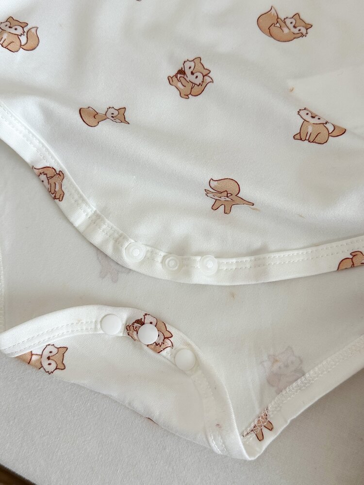 SHEIN Vintaside Kids 3件組新生兒男嬰外套褲子連身衣 可愛棕色 3D耳朵 絨毛貼布印花 長袖連帽 加厚戶外冬季秋季拉鍊款 - 橘色 - 查看 9