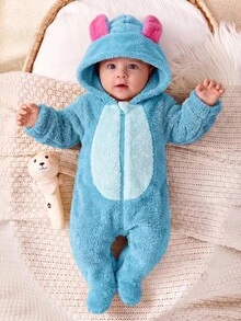 SHEIN Newborn Baby Costumes Autumn Winter - Blue - View 4