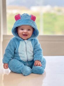 SHEIN Newborn Baby Costumes Autumn Winter - Blue - View 2