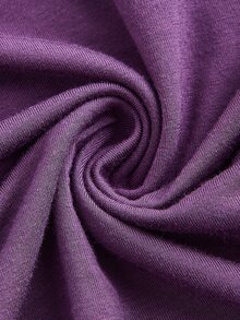 Sweetina Top tipo camiseta con lazo en contraste y encaje, estilo Y2K - Morado Violeta - Ver 4