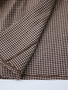 SHEIN Tall Plaid Print Batwing Sleeve Belted Cape Overcoat - Brown - View 11