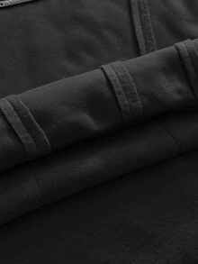 Mainfolk Men's Casual Fashionable Street American Deconstructed Curved Split Hoodie - Red Violet - View 6