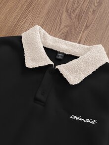 Mainfolk Men's Knitted Casual Loose Fit Long Sleeve Sweatshirt, Fashionable And Suitable For Young People, Autumn/Winter, Couple Things - Lilac Purple - View 4