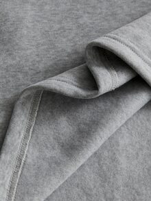 Mainfolk Knitted Fashionable Casual Men's Plain Long Sleeve Half Placket Loose Polo Shirt, For Friends, Fall - Grey - View 7