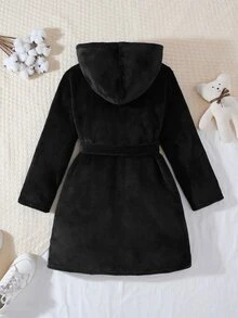 Kids Tween Boys Autumn Winter Pajamas - Black - View 2