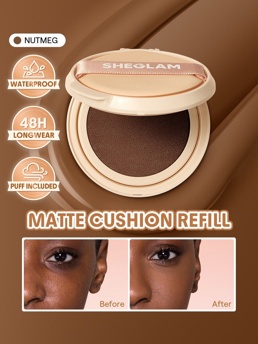 SHEGLAM Lock & Go 持久氣墊粉底(替換芯)-Nutmeg 品牌美妝化妝品 適合女士與女孩 - Nutmeg - 查看 1