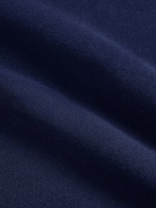 SHEIN 青少年女孩秋冬休閒保暖內裡加厚 3D 蝴蝶結裝飾連帽口袋大版長袖套頭衛衣 皇家藍/海軍藍 日常休閒學院風復古 - 寶藍色 - 查看 6