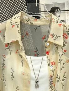 INAWLY Women's Floral Pattern Casual Versatile Daily Wear Blouse - Multicolor - View 4