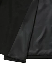 Manfinity Mode 男士 Old Money 風格黑色雙排扣西裝套裝，復古高腰喇叭褲，商務宴會修身正式兩件套穿搭 - 黑色 - 查看 7