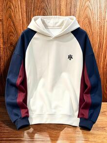 Kids Tween Boy Casual Sports Academy Style Versatile Colorblock Patchwork Long Sleeve Sweatshirt Multi-Piece Set Suitable For Commuting School Daily Casual Outings Sports Autumn/Winter - White - View 3