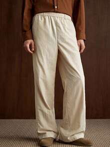 Formmaro Men's Casual Versatile Commuter Solid Color Pants - Apricot - View 4