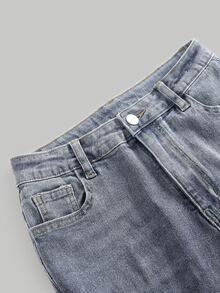 Girlism Kids Tween Girl Tween Girls' Patchwork Blue Denim Stretch Skinny Flare Pants - Blue - View 3