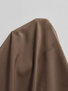 INAWLY Women's Vintage Shades Of Brown Sleeveless Dress, Decorated With Frill Trim, Elegant French Beach Vacation Style, Sexy Party, Music Festival, Date - Mocha Brown - View 6