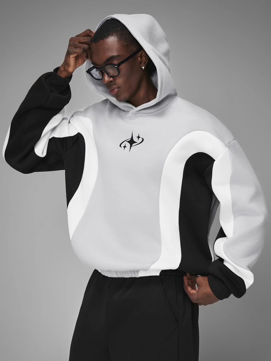 STYNVO Men's Colorblock Long Sleeve Casual Loose Fit Hoodie - Multicolor - View 1