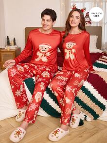 CoupledUp Men's Snowflake Pattern Casual Everyday Long Pants - Multicolor - View 5