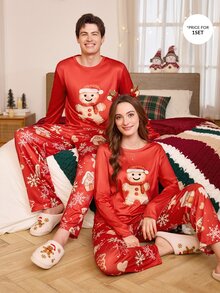 CoupledUp Men's Snowflake Pattern Casual Everyday Long Pants - Multicolor - View 4
