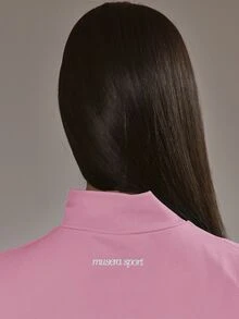 Musera Sport 下摆拉链无缝BBL夹克套装上衣（仅限板式网球服）秋冬运动健身训练服 - 粉色 - 查看 5