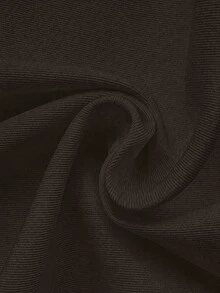 GlowEve CURVE Plus Size Women's Double-Breasted Casual Versatile Long Sleeve Jacket - Coffee Brown - View 4