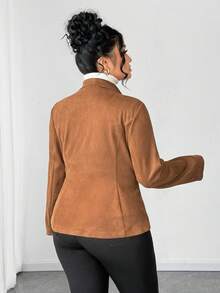 Elenzga Halloween Plus Size Jackets Winter Fall Autumn - Brown - View 6