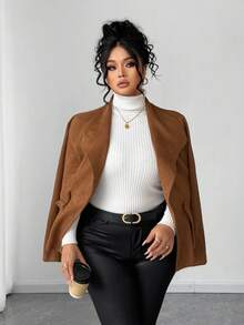 Elenzga Halloween Plus Size Jackets Winter Fall Autumn - Brown - View 4