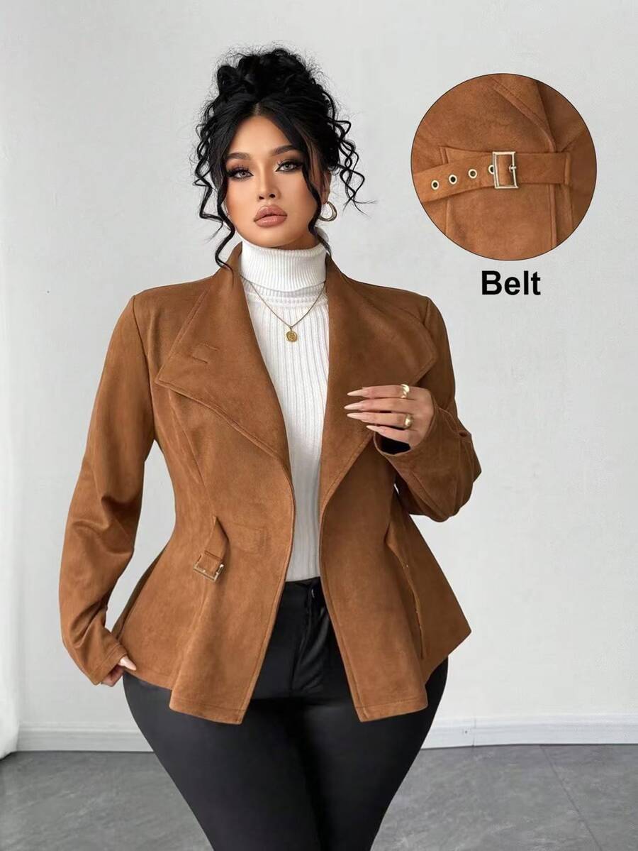 Elenzga Halloween Plus Size Jackets Winter Fall Autumn - Brown - View 1