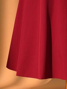 Rometta Plus Size Vintage Celestial Romantic Elegant Square Neck Short Sleeve Summer Dress Dinner Formal Parties Women's Red - Burgundy - View 12