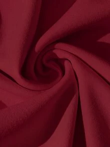 Rometta Casual Traditional Burgundy Plus Size Maxi Dress Pearl Embellished Deep V Neck Flowy Split Long Sleeves Wedding Business Dinner Autumn - Red Violet - View 4