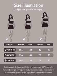 SHEIN PETITE High Waist Plicated Detail Straight Leg Trousers - Black - View 6