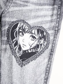 SHEIN 青少年女孩時尚返校長袖夾克套裝 秋冬童裝 - 黑與白 - 查看 5